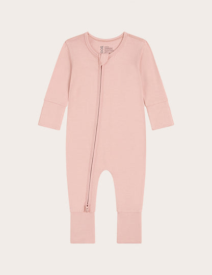 Baby Long Sleeve Romper - Dusty Pink