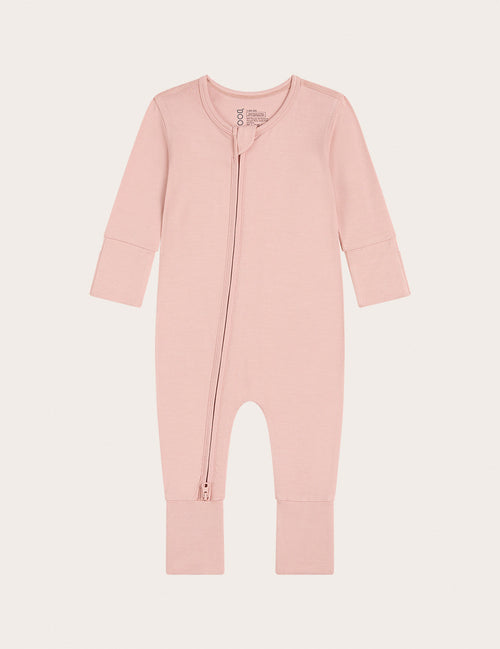 Baby Long Sleeve Romper - Dusty Pink