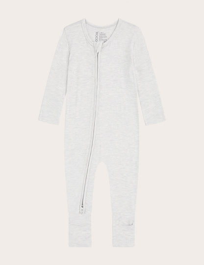 Baby Long Sleeve Romper - Heather Grey