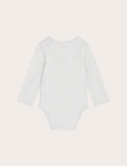 Baby Long Sleeve Bodysuit - Heather Grey