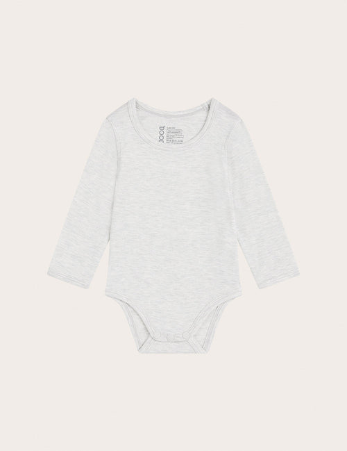 Baby Long Sleeve Bodysuit - Heather Grey