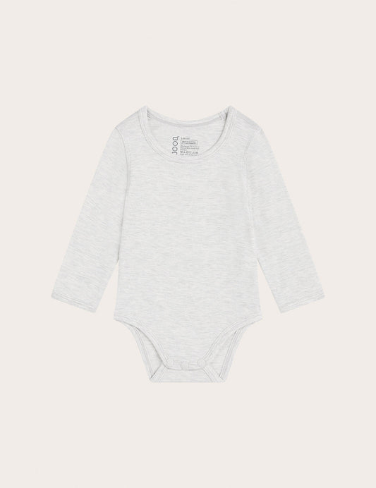 Baby Long Sleeve Bodysuit - Heather Grey