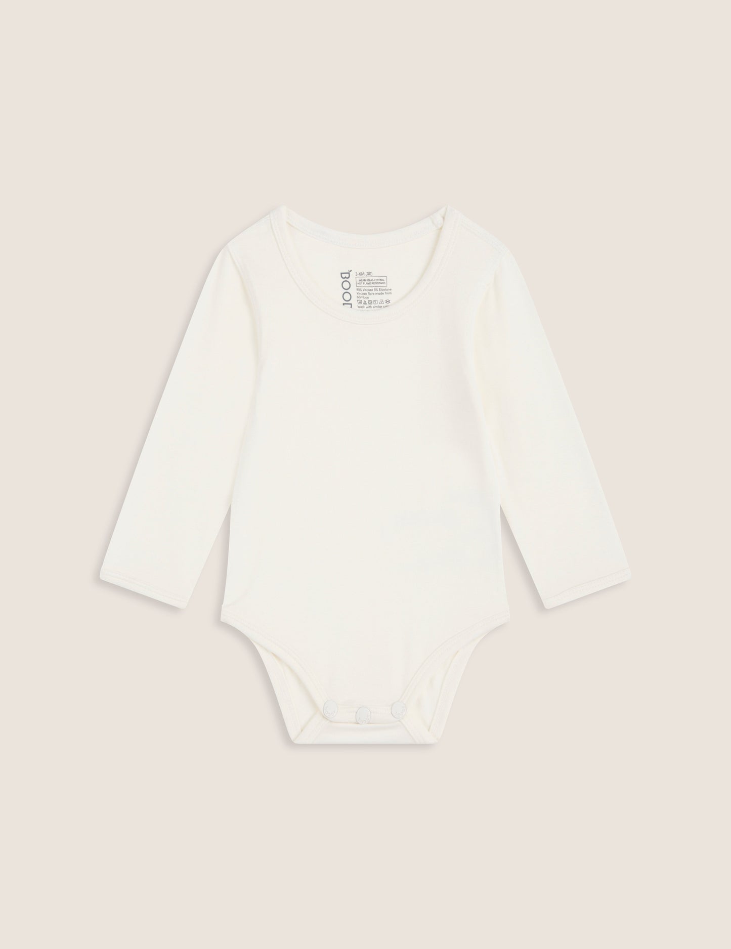 Baby Long Sleeve Bodysuit - Natural White