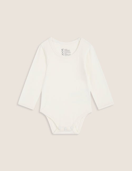 Baby Long Sleeve Bodysuit - Natural White