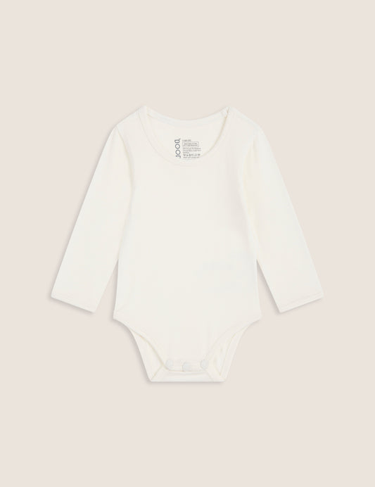 Baby Long Sleeve Bodysuit - Natural White