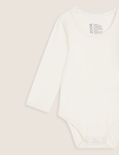 Baby Long Sleeve Bodysuit - Natural White