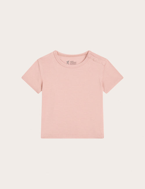 Baby Short Sleeve T-Shirt - Dusty Pink