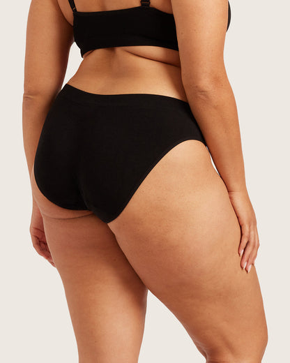 Period & Leak Proof - Classic Bikini - Light - Moderate - Black