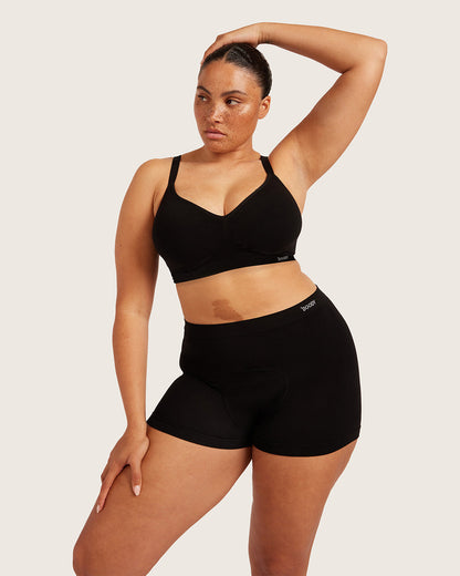 Period & Leak Proof - Undershorts 3" - Moderate - Black