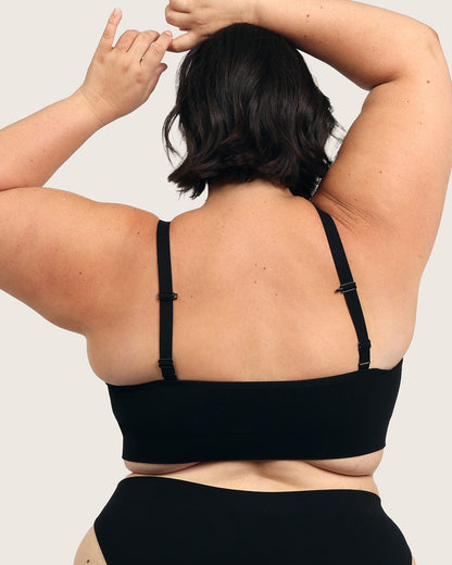 Wireless Full Bust T-Shirt Bra - Black