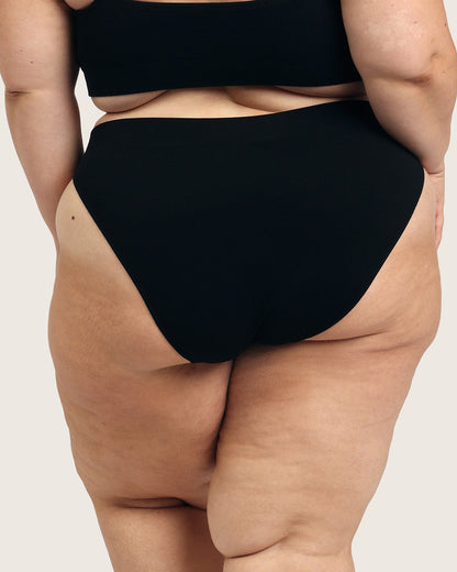 High Cut Full Briefs - Black