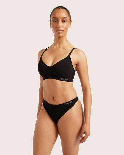 Wireless T-Shirt Bra - Black
