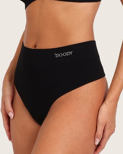 High Waist G-String - Black